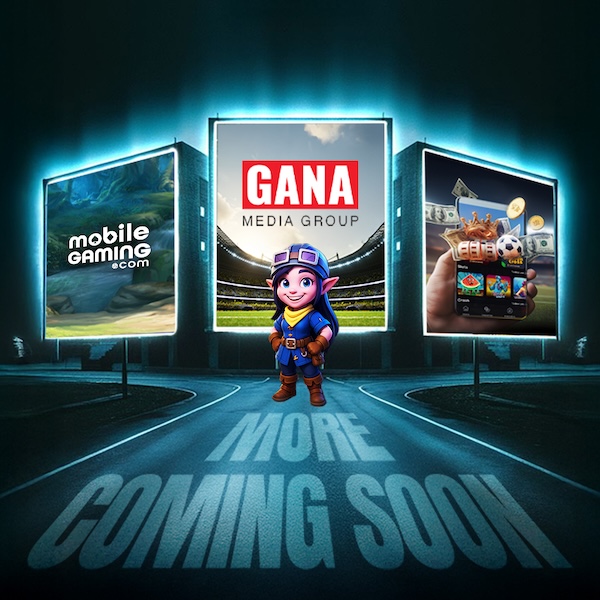 Gana ecosystem: digital billboards at night with More coming soon